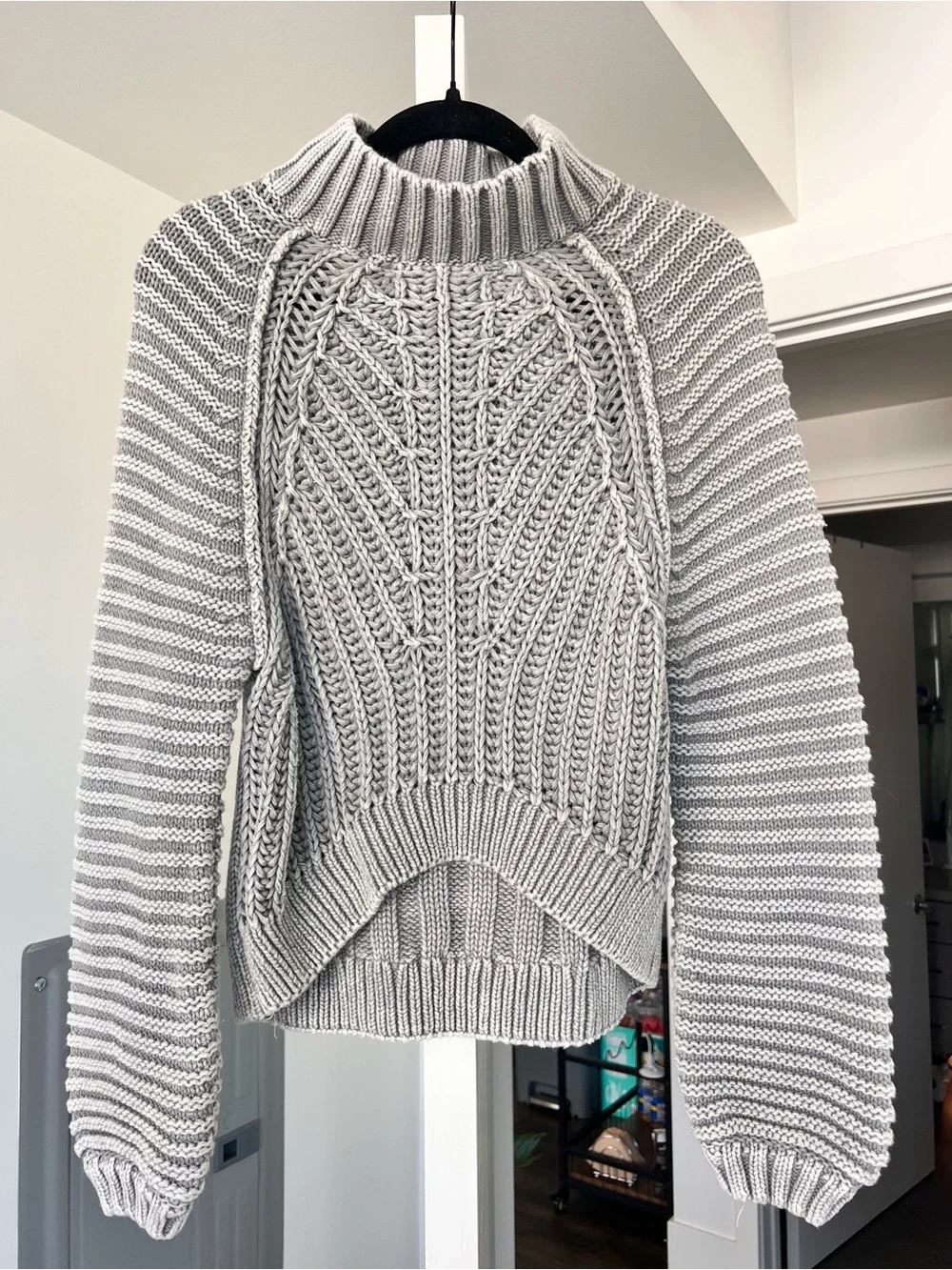 Free People Sweetheart Mock Neck Sweater In Tungsten Size XS